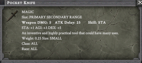 POCKET KNIFE item card